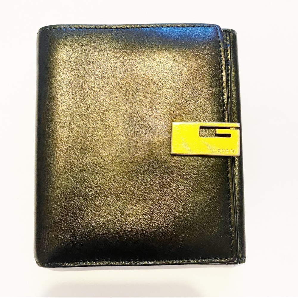 Authenticated Gucci Black Leather Bifold Wallet